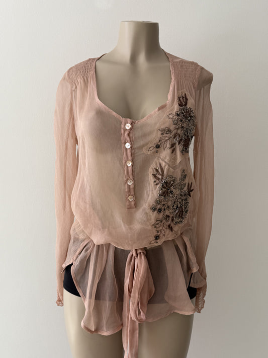 Galliano Tie Blouse