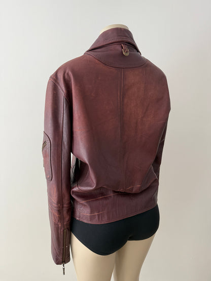 Cavalli Paint Leather Jacket