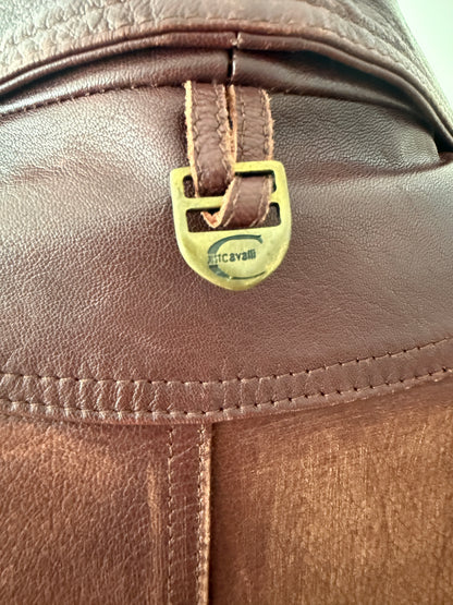 Cavalli Paint Leather Jacket