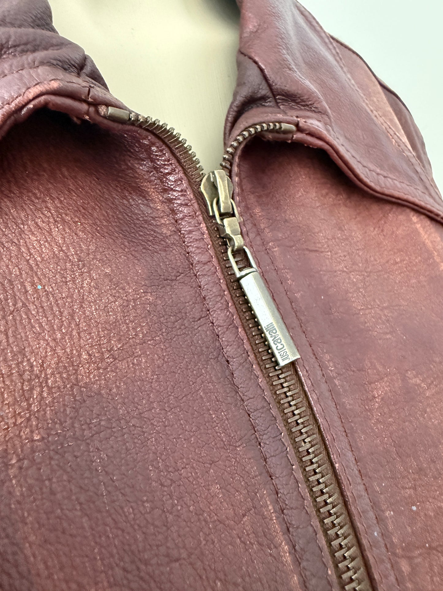 Cavalli Paint Leather Jacket