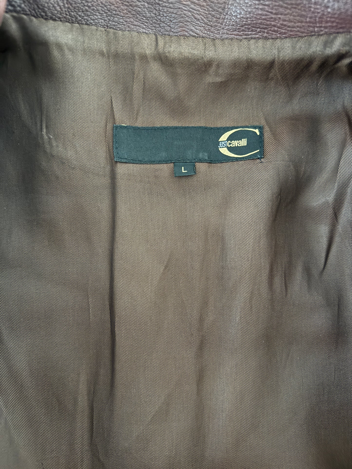 Cavalli Paint Leather Jacket