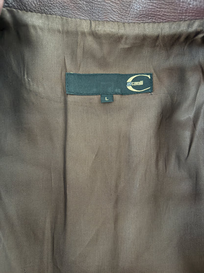 Cavalli Paint Leather Jacket