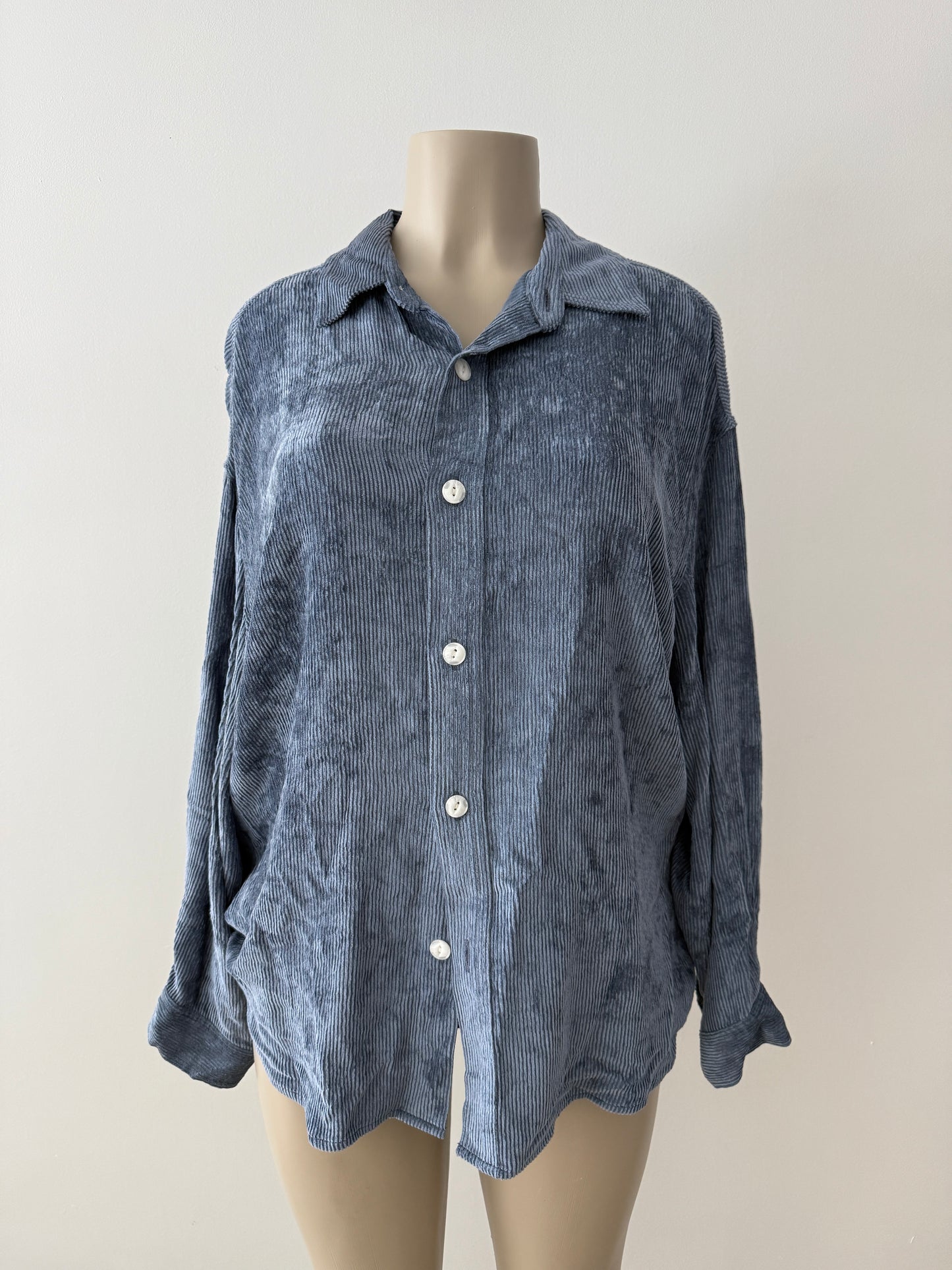 Blue Corduroy Top