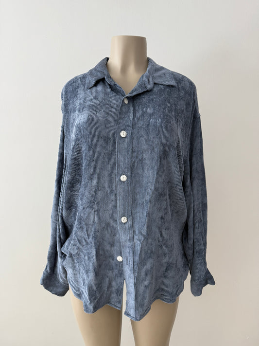 Blue Corduroy Top