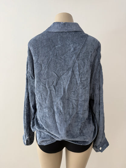 Blue Corduroy Top