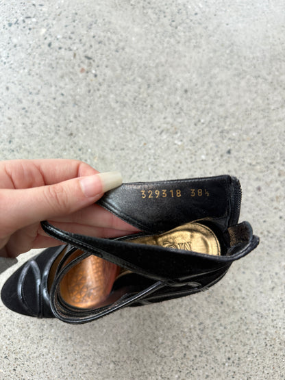 Embellished Suede Heel