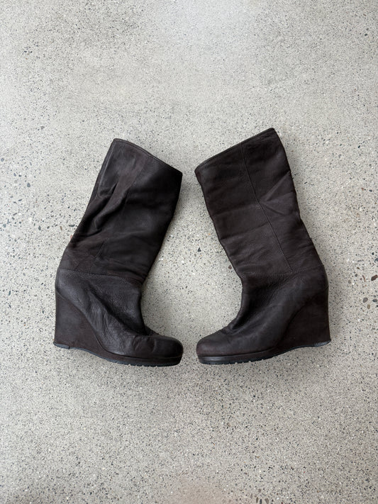 Leather Slouch Boot