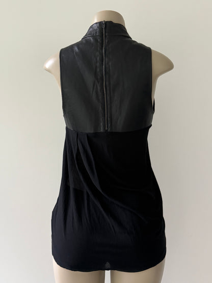 Leather Trim Top