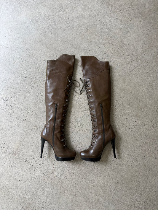 Leather Lace Boot