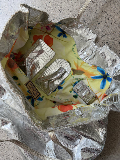 Silver Embossed Tote